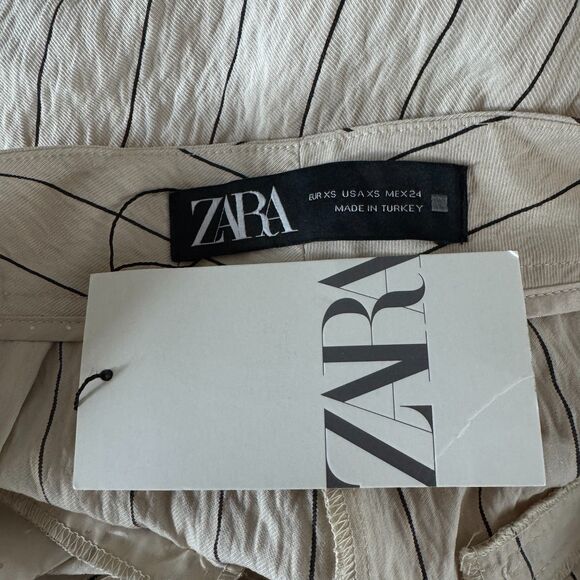 New Zara Flowing Striped Trouser Pants Women's Size XS - Picture 3 of 9